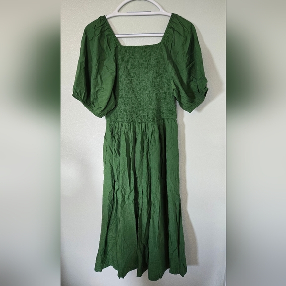 Baltic Born | Stefania Midi Dress In Green Size Medium NWOT - Picture 6 of 11